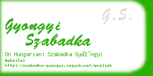 gyongyi szabadka business card